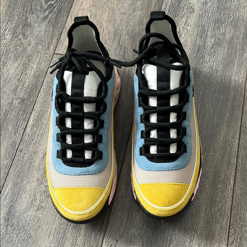 💯Authentic ‼️Chanel Multicolor Suede and Mesh CC Low Top Sneakers